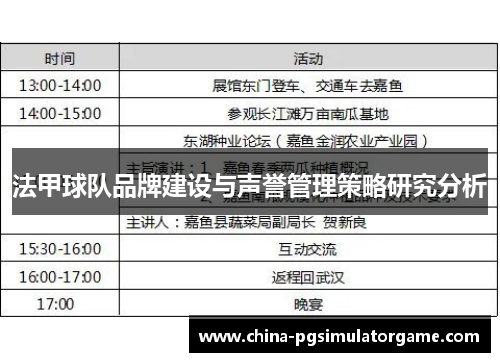 法甲球队品牌建设与声誉管理策略研究分析